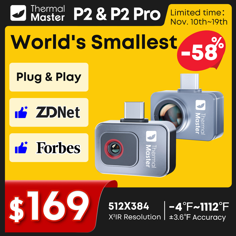 Infiray P2 Pro Macro Lens - P2//P2Pro Thermische Imager 15X Zoom Infrarood