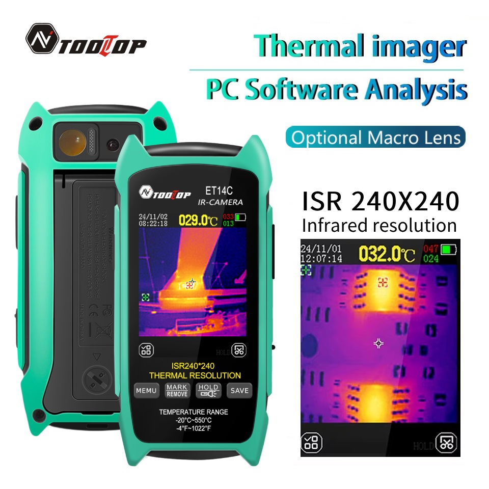 Nf 521 Thermal Imaging Camera - TOOLTOP ET14C 2,8 inch warmtebeeldcamera 25