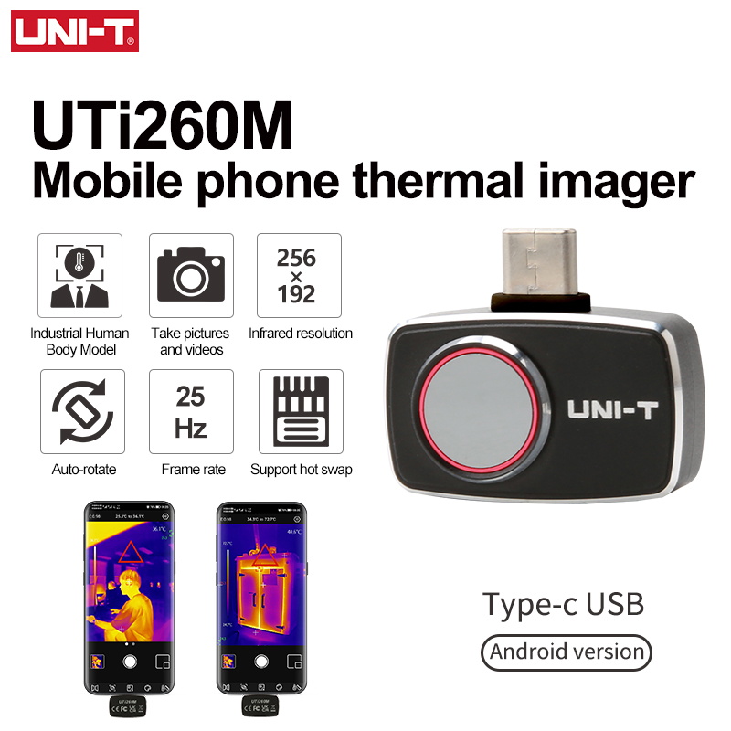 Thermal Imaging Camera 256X192 - UNI-T Warmtebeeldcamera Voor Smartphone UTI260M UTI256M