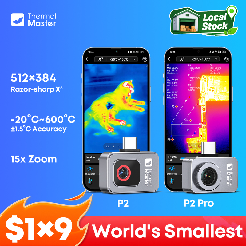 Infiray P2 Pro Macro Lens - P2//P2Pro Thermische Beeldcamera Warmtedetectie 512 ×