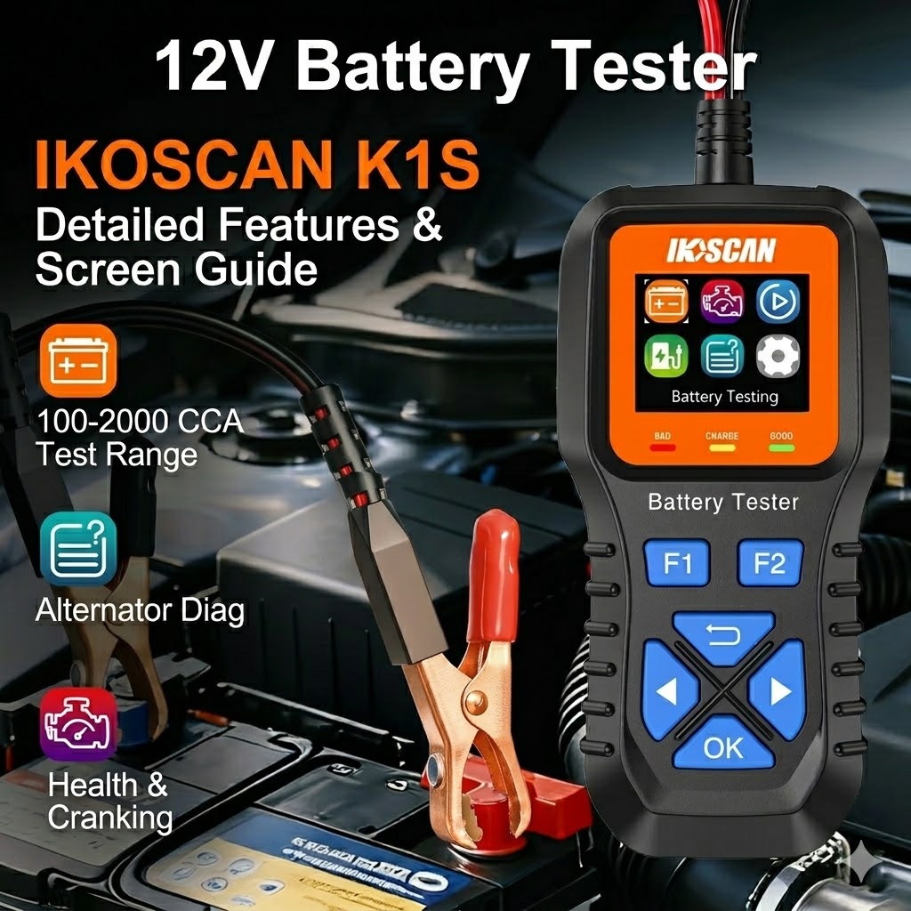 IKOSCAN K1S 12V Auto-accu Test - Topdon Tc001 Thermal Camera recensie en prijs