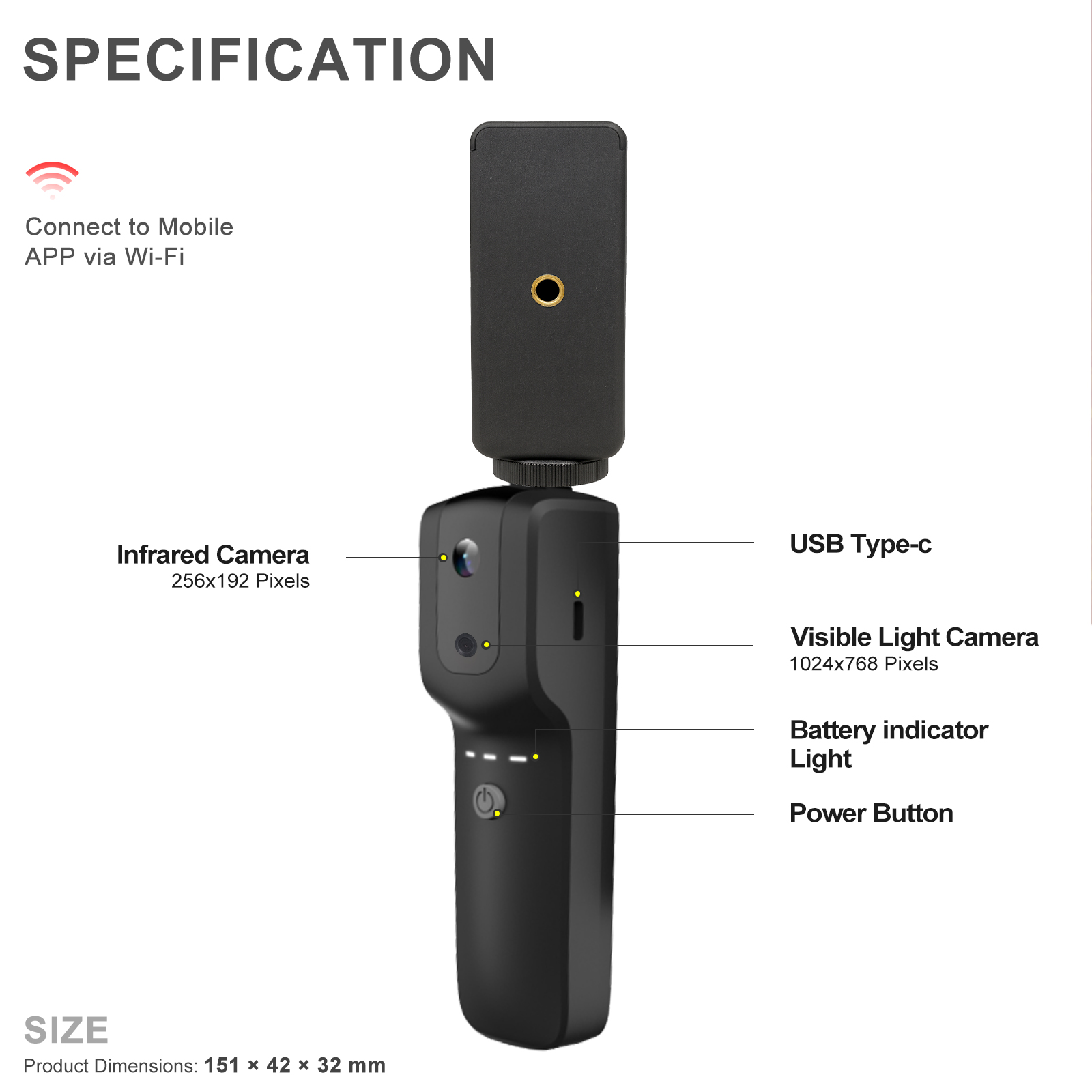 Draagbare draadloze warmtebeel - Thermal Imaging Camera 256X192 recensie en prijs